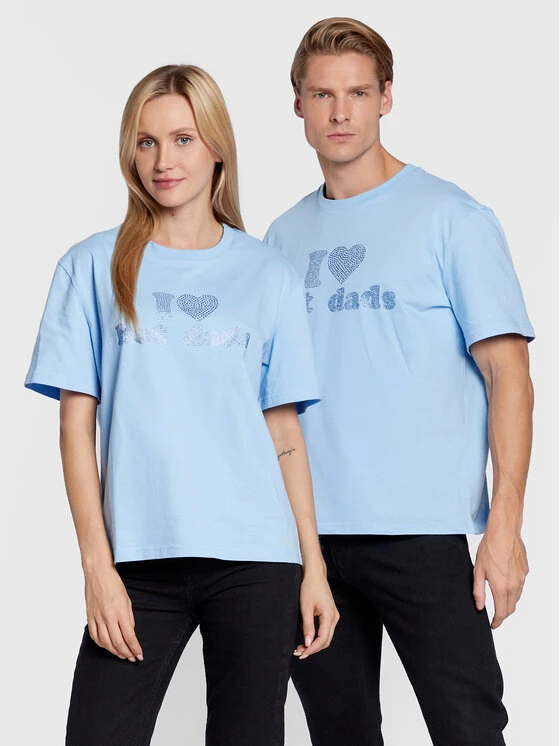 T-Shirt Unisex Hot Dads Blau Regular Fit 3 T-Shirt Unisex Hot Dads Blau Regular Fit