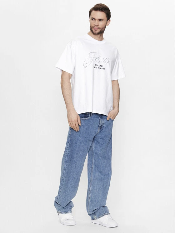 T-Shirt Unisex Jesus Weiß Regular Fit 4 T-Shirt Unisex Jesus Weiß Regular Fit – Bild 2