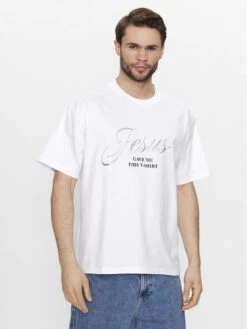 T-Shirt Unisex Jesus Weiß Regular Fit