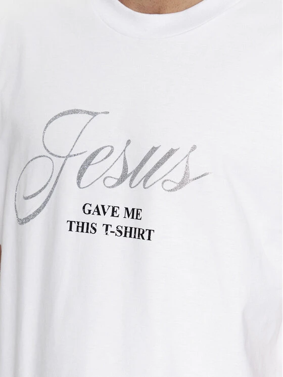 T-Shirt Unisex Jesus Weiß Regular Fit 6 T-Shirt Unisex Jesus Weiß Regular Fit – Bild 4