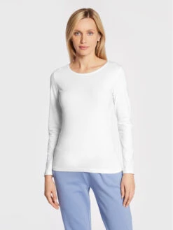 4F Bluse H4Z22-TSDL350 Weiß Slim Fit