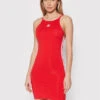 ADIDAS Sommerkleid Adicolor Classics HC2037 Rot Slim Fit -Deutschland Kleid Zart Verkaufs-Shop adidas sommerkleid adicolor classics hc2037 rot slim fit