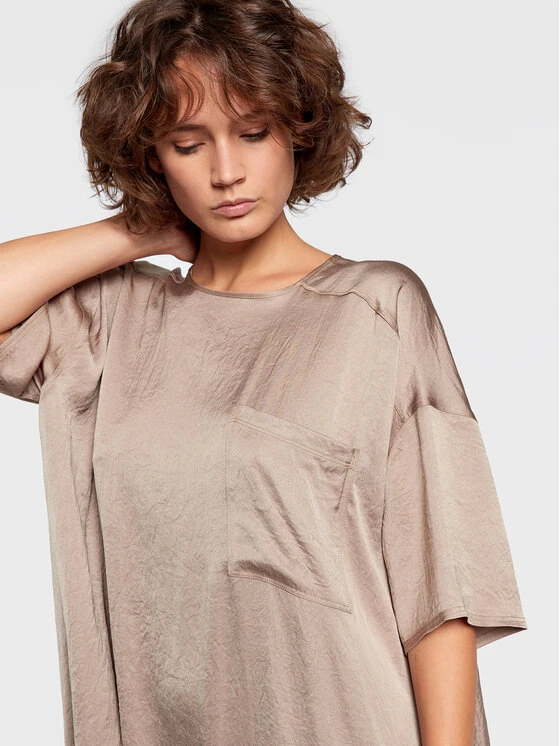 American Vintage Kleid Für Den Alltag Widland WID14FH22 Beige Relaxed Fit 6 American Vintage Kleid Für Den Alltag Widland WID14FH22 Beige Relaxed Fit – Bild 4