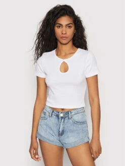 BRAVE SOUL Bluse LTS-149COREY Weiß Slim Fit