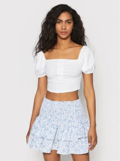 BRAVE SOUL Bluse LTS-149EMILIA Weiß Slim Fit