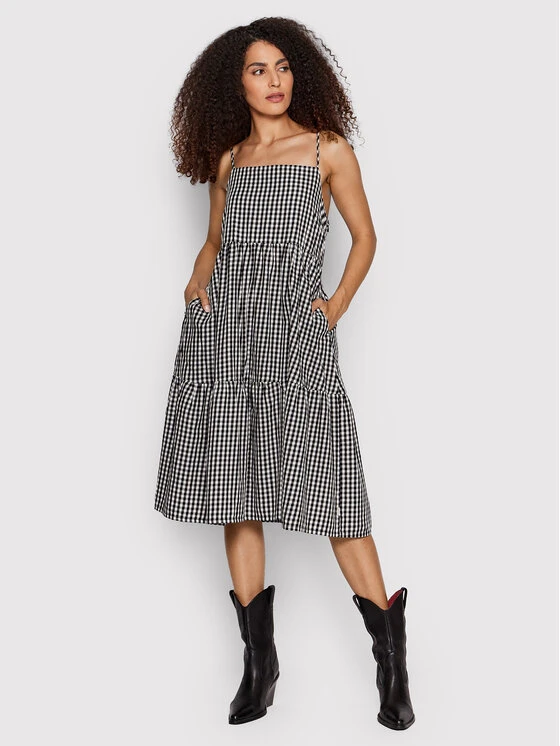 Brixton Sommerkleid Gingham 04290 Schwarz Regular Fit 4 Brixton Sommerkleid Gingham 04290 Schwarz Regular Fit – Bild 2