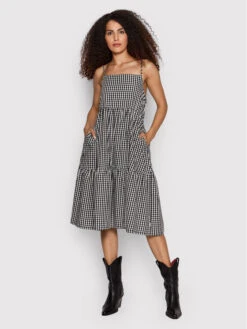 Brixton Sommerkleid Gingham 04290 Schwarz Regular Fit