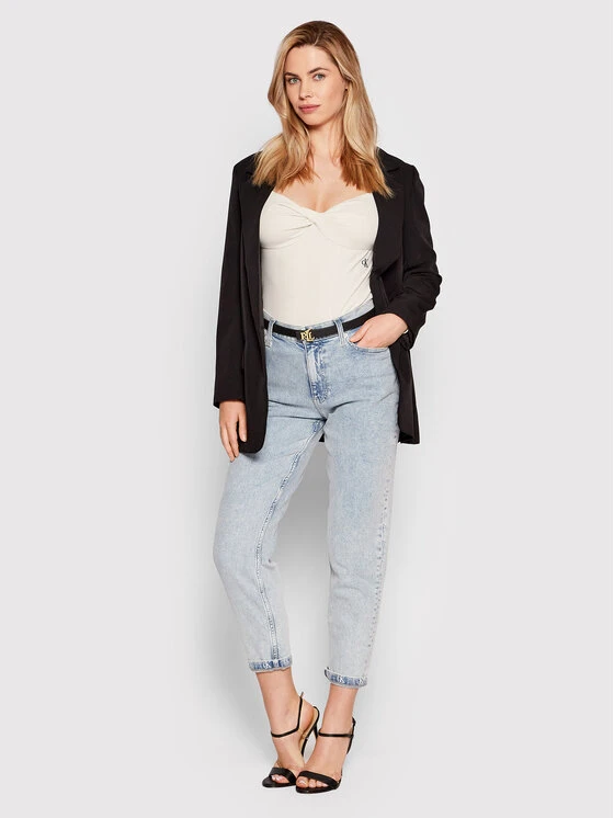 Calvin Klein Jeans Bluse J20J218327 Beige Slim Fit 4 Calvin Klein Jeans Bluse J20J218327 Beige Slim Fit – Bild 2