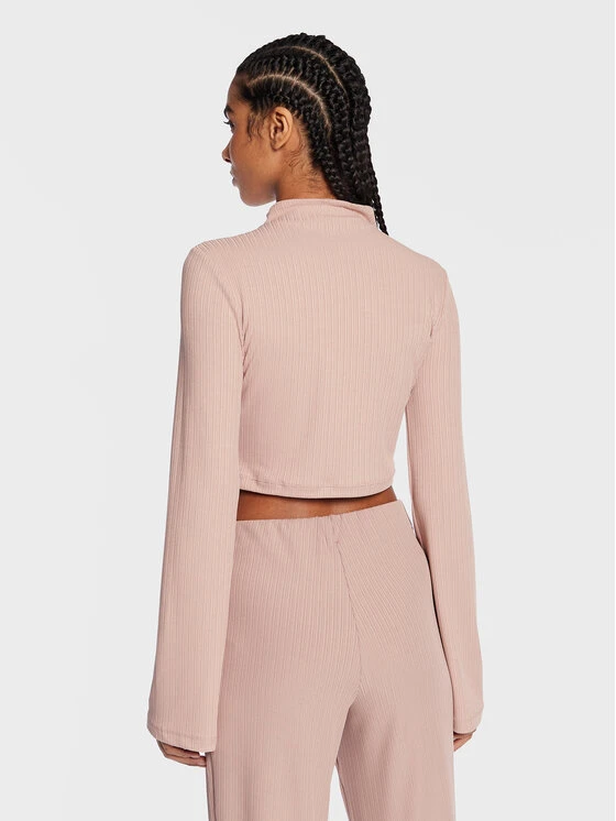 Calvin Klein Jeans Bluse J20J220298 Beige Cropped Fit 5 Calvin Klein Jeans Bluse J20J220298 Beige Cropped Fit – Bild 3