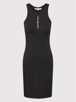 Calvin Klein Jeans Sommerkleid J20J218409 Schwarz Slim Fit 11 Calvin Klein Jeans Sommerkleid J20J218409 Schwarz Slim Fit -Deutschland Kleid Zart Verkaufs-Shop calvin klein jeans sommerkleid j20j218409 schwarz slim fit 4