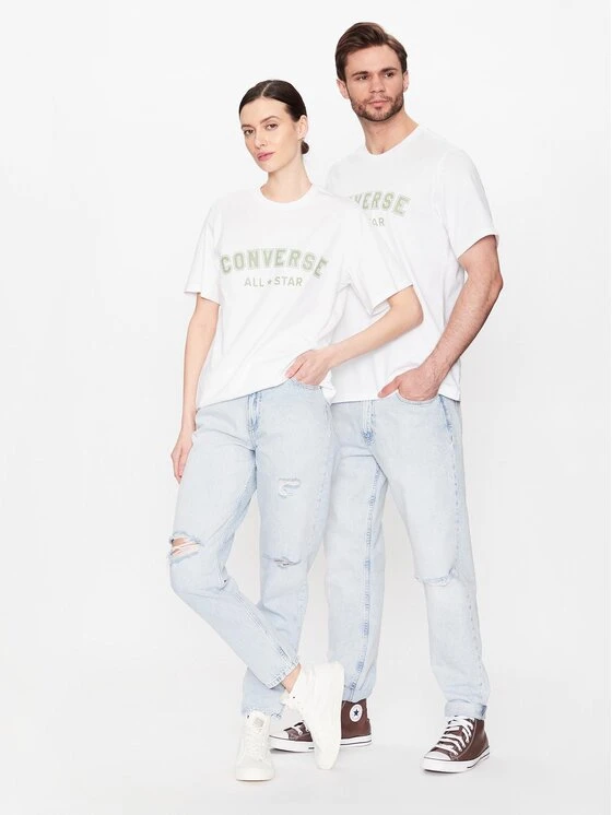 Converse T-Shirt Unisex All Star 10024566-A01 Weiß Regular Fit 4 Converse T-Shirt Unisex All Star 10024566-A01 Weiß Regular Fit – Bild 2