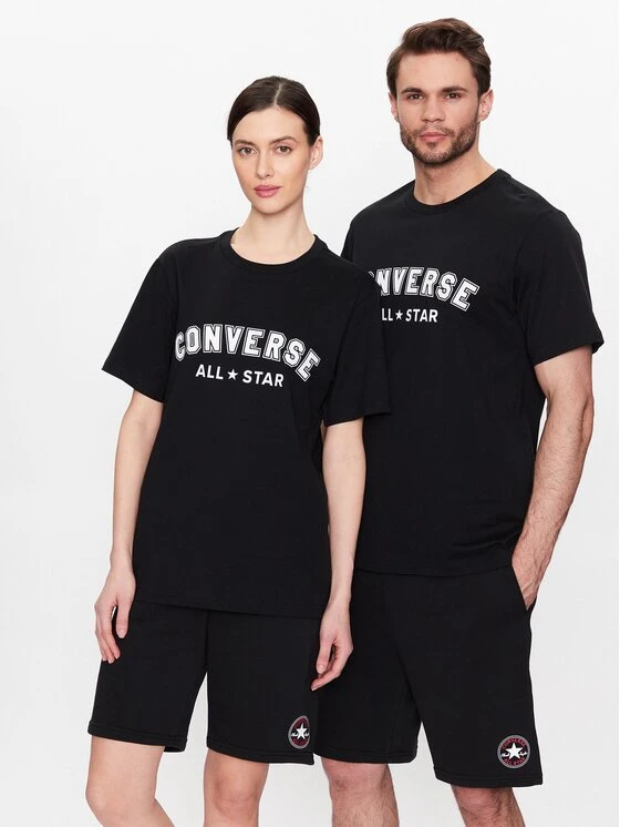 Converse T-Shirt Unisex All Star 10024566-A02 Schwarz Regular Fit 2 Converse T-Shirt Unisex All Star 10024566-A02 Schwarz Regular Fit
