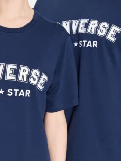 Converse T-Shirt Unisex All Star 10024566-A14 Dunkelblau Regular Fit -Deutschland Kleid Zart Verkaufs-Shop converse t shirt unisex all star 10024566 a14 dunkelblau regular fit 3