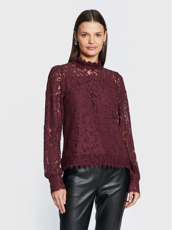 Cream Bluse Puna 10610775 Dunkelrot Regular Fit 4 Cream Bluse Puna 10610775 Dunkelrot Regular Fit – Bild 2