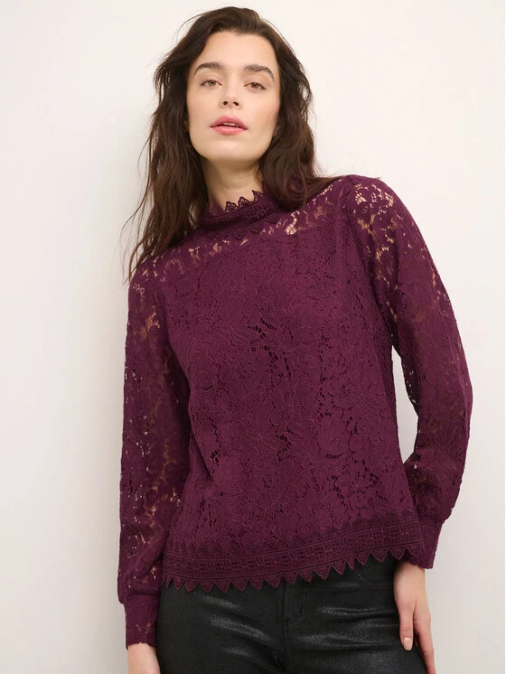 Cream Bluse Puna 10610775 Dunkelrot Regular Fit 3 Cream Bluse Puna 10610775 Dunkelrot Regular Fit