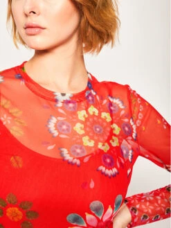 Desigual Bluse Cracovia 20SWTKB5 Rot Regular Fit -Deutschland Kleid Zart Verkaufs-Shop desigual bluse cracovia 20swtkb5 rot regular fit 3