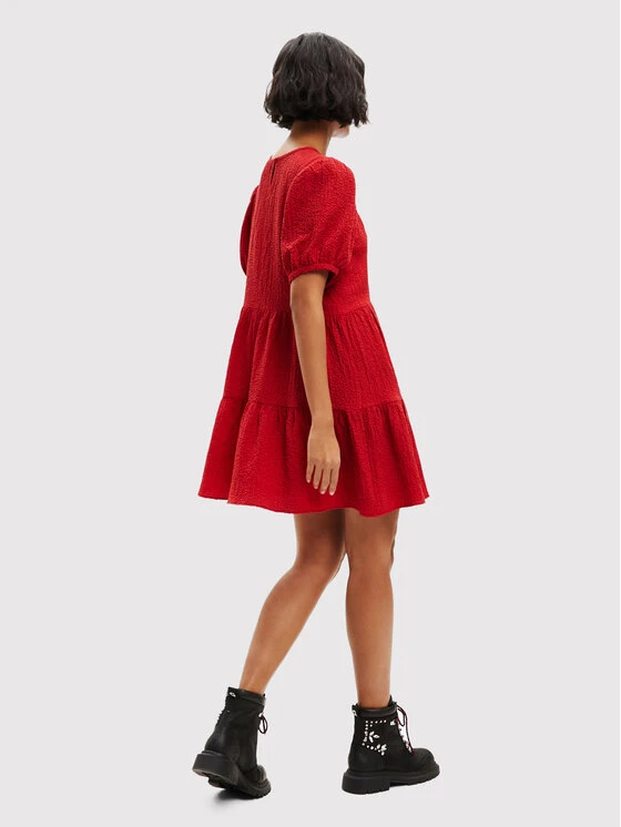 Desigual Kleid Für Den Alltag Luna 22WWVW73 Rot Regular Fit 5 Desigual Kleid Für Den Alltag Luna 22WWVW73 Rot Regular Fit – Bild 3