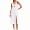 Desigual Sommerkleid 23SWVK72 Weiß Regular Fit -Deutschland Kleid Zart Verkaufs-Shop desigual sommerkleid 23swvk72 weiss regular fit