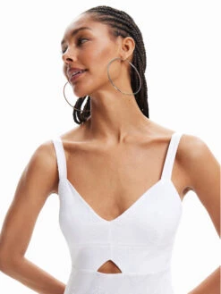 Desigual Sommerkleid 23SWVK72 Weiß Regular Fit -Deutschland Kleid Zart Verkaufs-Shop desigual sommerkleid 23swvk72 weiss regular fit 3