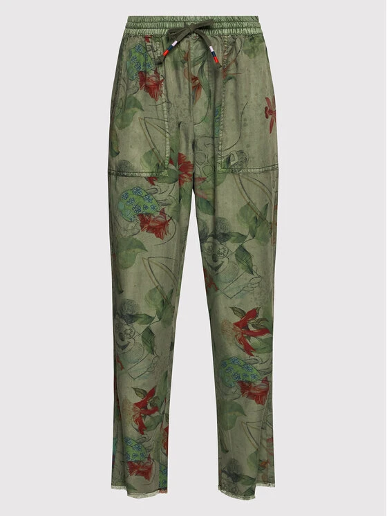 Desigual Stoffhose DISNEY Mickey Camo Flowers 22SWPW23 Grün Regular Fit 7 Desigual Stoffhose DISNEY Mickey Camo Flowers 22SWPW23 Grün Regular Fit – Bild 5