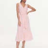DKNY Kleid Für Den Alltag DD3BR685 Rosa Regular Fit -Deutschland Kleid Zart Verkaufs-Shop dkny kleid fur den alltag dd3br685 rosa regular fit