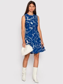DKNY Sommerkleid DD2ER926 Blau Regular Fit -Deutschland Kleid Zart Verkaufs-Shop dkny sommerkleid dd2er926 blau regular fit 1