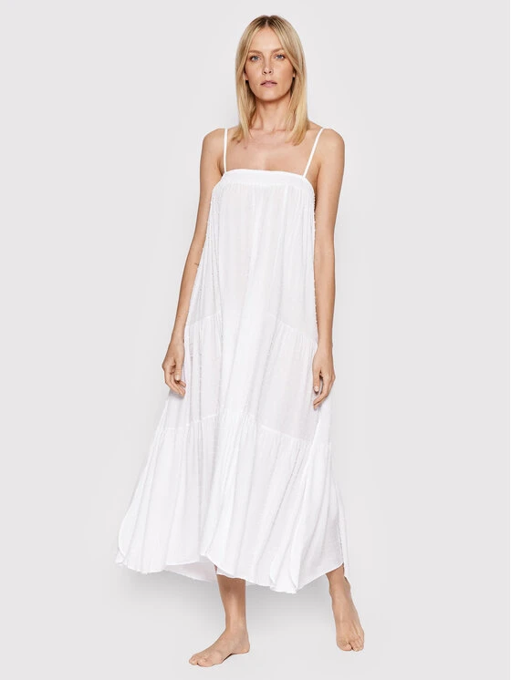 DKNY Sommerkleid YI2622556 Weiß Regular Fit 4 DKNY Sommerkleid YI2622556 Weiß Regular Fit – Bild 2