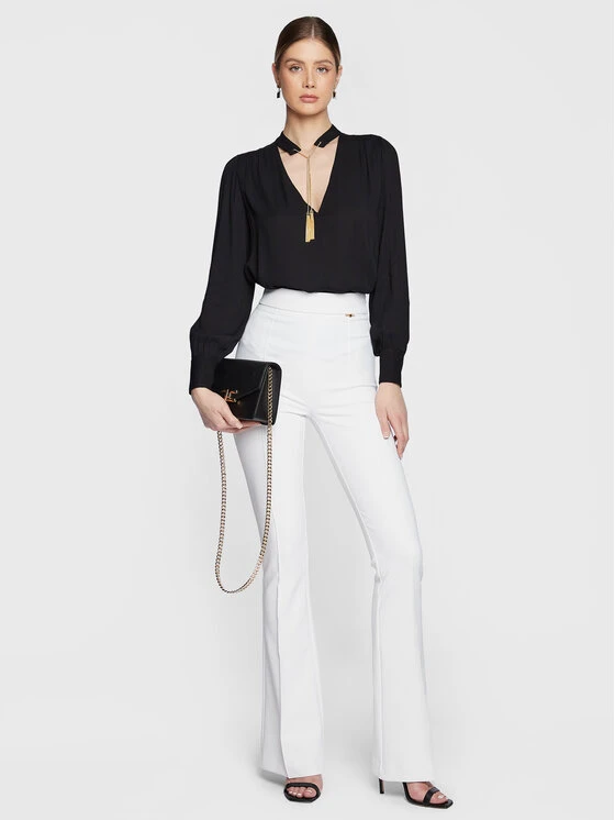 Elisabetta Franchi Bluse CA-005-31E2-V320 Schwarz Regular Fit 4 Elisabetta Franchi Bluse CA-005-31E2-V320 Schwarz Regular Fit – Bild 2