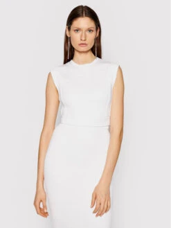 Elisabetta Franchi Bluse TK-27Q-11E2-V340 Weiß Slim Fit