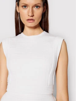 Elisabetta Franchi Bluse TK-27Q-11E2-V340 Weiß Slim Fit -Deutschland Kleid Zart Verkaufs-Shop elisabetta franchi bluse tk 27q 11e2 v340 weiss slim fit 3