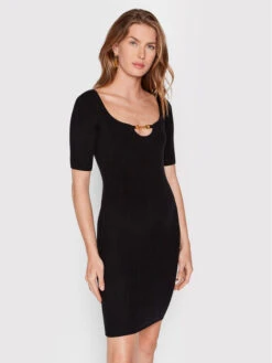 Elisabetta Franchi Kleid Für Den Alltag AM-10S-22E2-V290 Schwarz Slim Fit