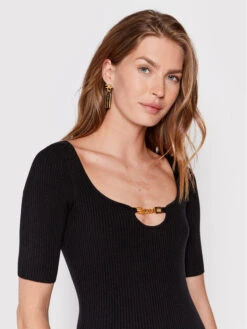 Elisabetta Franchi Kleid Für Den Alltag AM-10S-22E2-V290 Schwarz Slim Fit 10 Elisabetta Franchi Kleid Für Den Alltag AM-10S-22E2-V290 Schwarz Slim Fit -Deutschland Kleid Zart Verkaufs-Shop elisabetta franchi kleid fur den alltag am 10s 22e2 v290 schwarz slim fit 3