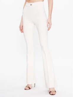 Elisabetta Franchi Stoffhose PA-054-31E2-V250 Écru Slim Fit