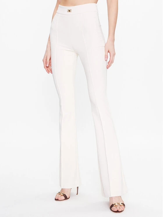 Elisabetta Franchi Stoffhose PA-054-31E2-V250 Écru Slim Fit 3 Elisabetta Franchi Stoffhose PA-054-31E2-V250 Écru Slim Fit