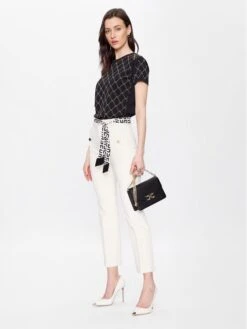 Elisabetta Franchi Stoffhose PA-059-31E2-V290 Écru Bootcut Fit -Deutschland Kleid Zart Verkaufs-Shop elisabetta franchi stoffhose pa 059 31e2 v290 ecru bootcut fit 1