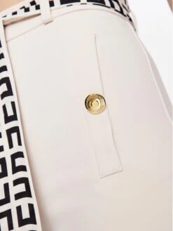 Elisabetta Franchi Stoffhose PA-059-31E2-V290 Écru Bootcut Fit -Deutschland Kleid Zart Verkaufs-Shop elisabetta franchi stoffhose pa 059 31e2 v290 ecru bootcut fit 4