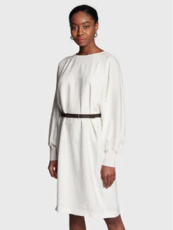 Fabiana Filippi Kleid Für Den Alltag ABD222B739 Écru Regular Fit