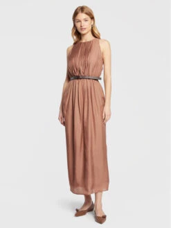 Fabiana Filippi Kleid Für Den Alltag ABD222B741 Braun Regular Fit