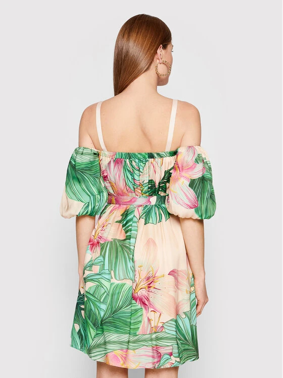 FRACOMINA Sommerkleid F322SD1017W451N4 Beige Regular Fit 5 FRACOMINA Sommerkleid F322SD1017W451N4 Beige Regular Fit – Bild 3