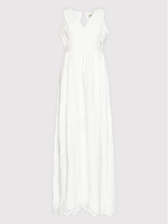 FRACOMINA Sommerkleid FR22SD3009W40401 Weiß Regular Fit 7 FRACOMINA Sommerkleid FR22SD3009W40401 Weiß Regular Fit – Bild 5