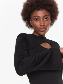 Gestuz Kleid Für Den Alltag Anka 10906826 Schwarz Slim Fit -Deutschland Kleid Zart Verkaufs-Shop gestuz kleid fur den alltag anka 10906826 schwarz slim fit 3