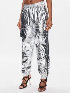 Gestuz Stoffhose Afina 10906981 Silberfarben Regular Fit