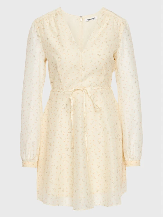 Glamorous Kleid Für Den Alltag AN3090A Beige Regular Fit 3 Glamorous Kleid Für Den Alltag AN3090A Beige Regular Fit