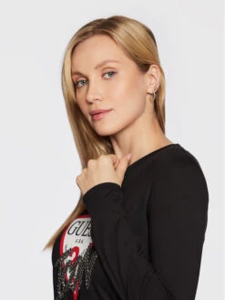 Guess Bluse Icon W2BI39 I3Z13 Schwarz Regular Fit -Deutschland Kleid Zart Verkaufs-Shop guess bluse icon w2bi39 i3z13 schwarz regular fit 4