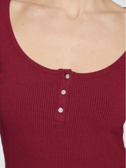 Guess Bluse Karlee Jewel W2YP46 KBCO2 Dunkelrot Slim Fit 10 Guess Bluse Karlee Jewel W2YP46 KBCO2 Dunkelrot Slim Fit -Deutschland Kleid Zart Verkaufs-Shop guess bluse karlee jewel w2yp46 kbco2 dunkelrot slim fit 3