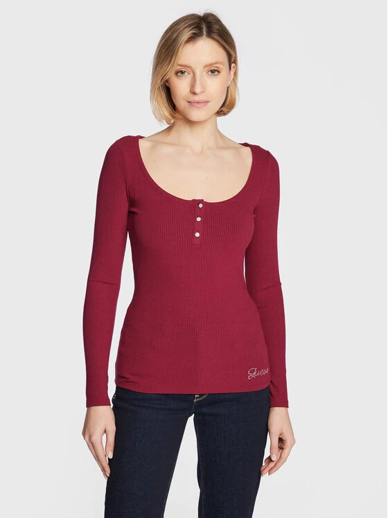 Guess Bluse Karlee Jewel W2YP46 KBCO2 Dunkelrot Slim Fit 3 Guess Bluse Karlee Jewel W2YP46 KBCO2 Dunkelrot Slim Fit