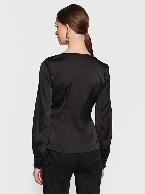 Guess Bluse Lovisa W3RH26 WEFC2 Schwarz Regular Fit 5 Guess Bluse Lovisa W3RH26 WEFC2 Schwarz Regular Fit – Bild 3