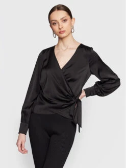 Guess Bluse Lovisa W3RH26 WEFC2 Schwarz Regular Fit