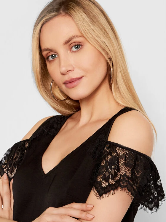 Guess Bluse Mariah W1GH85 W5OC2 Schwarz Regular Fit 6 Guess Bluse Mariah W1GH85 W5OC2 Schwarz Regular Fit – Bild 4