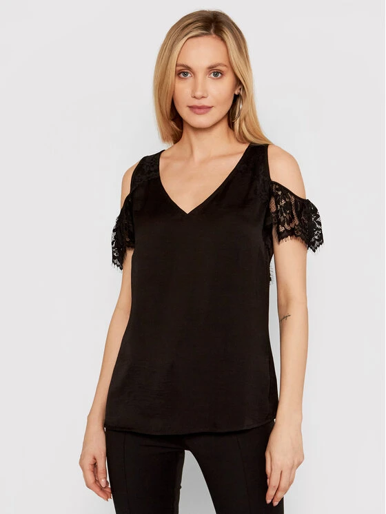 Guess Bluse Mariah W1GH85 W5OC2 Schwarz Regular Fit 3 Guess Bluse Mariah W1GH85 W5OC2 Schwarz Regular Fit